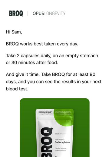 Phone preview of Warm-up email 2, Wed 21